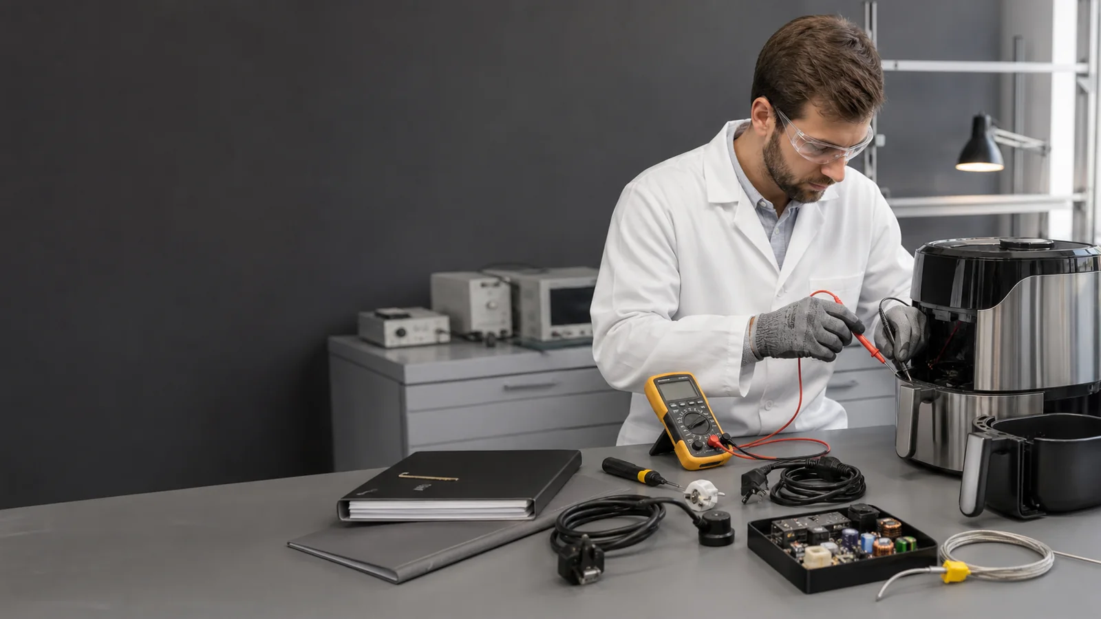 Electrical appliance undergoing product safety and documentation review
