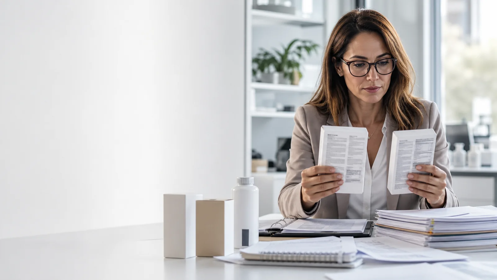 Bilingual product information being reviewed for the Canadian market
