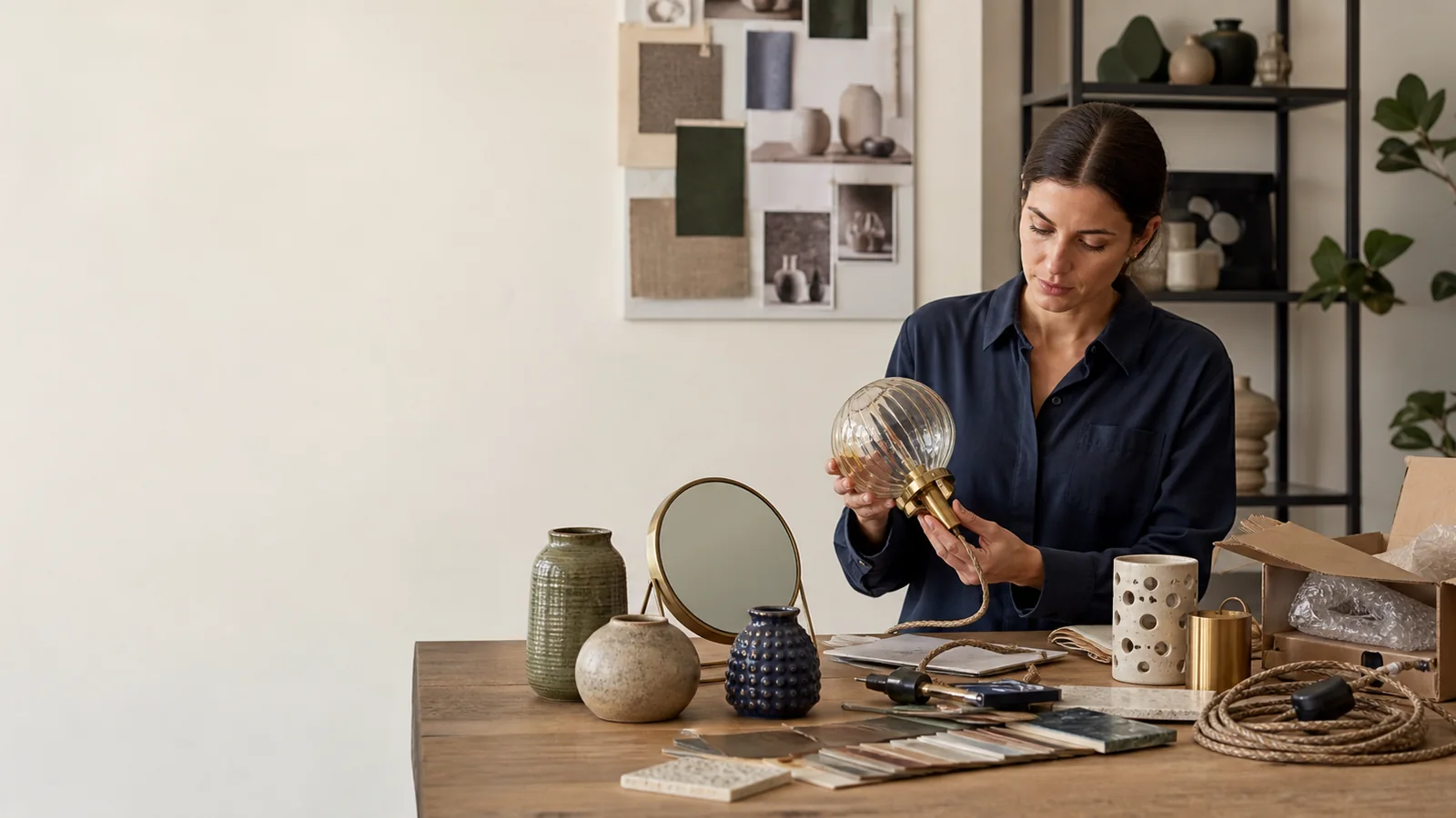 Decorative product materials, lighting, and documentation under review